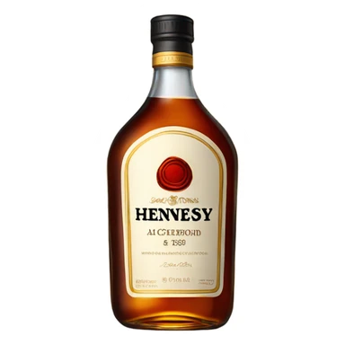 A bottle of Hennessy  sticker