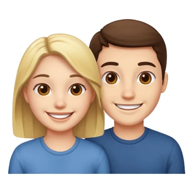 two friends happy to meet each other sticker