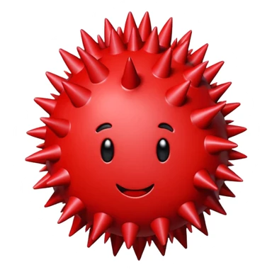 Spiky Stress Ball red sticker
