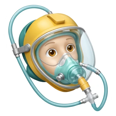 emergency oxygen mask for patients sticker