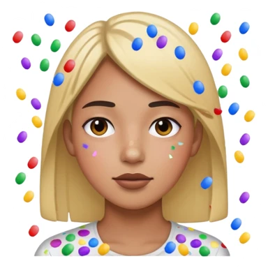 straight face with confetti  sticker