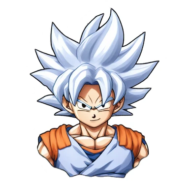 goku ultra instinct with aura sticker