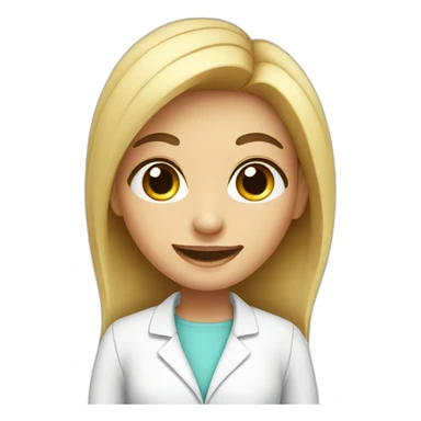 Dentist girl eyes smile sticker