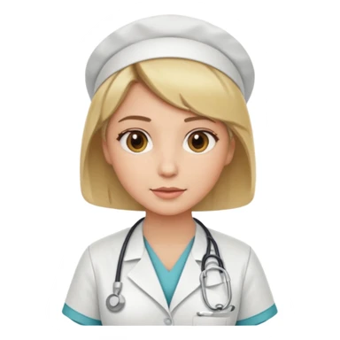 Hot nurse blonde wild short hair, Brown-blonde highlights 
 sticker