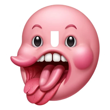 Une langue tendue avec inscrit 99 dessus sticker