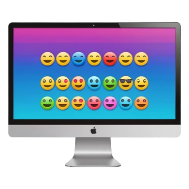 computer monitor displaying a colorful website layout, representing web designing emoji sticker
