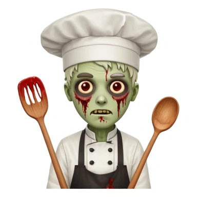  zombi man chef sticker