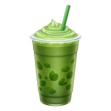 iced matcha in a plastic cup sticker