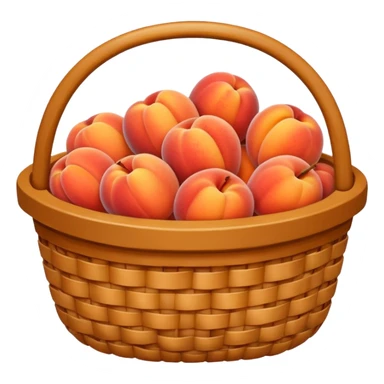 Basket of peaches sticker