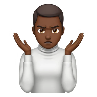 Angry person putting hands on neck  sticker