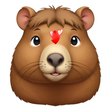 Capibara tierno enamorado sticker