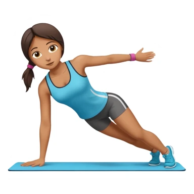 girl doing plank sticker