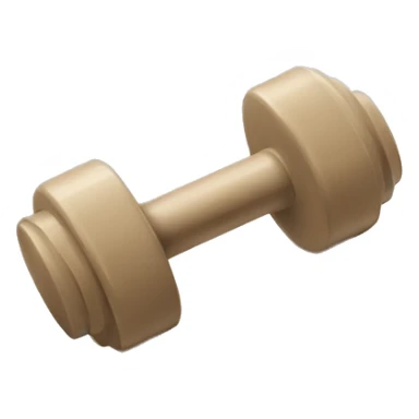 Beige dumbbell sticker