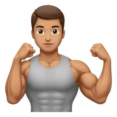 men who is flexing his triceps sticker