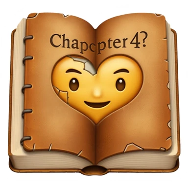 Book with “Chapter 4?” stamped on it sticker