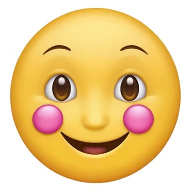 Generic Yellow emoji with pink under eye patches sticker