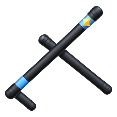 two police batons sticker