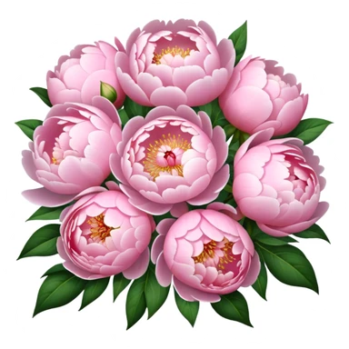 huge bouquet of light pink peonies sticker