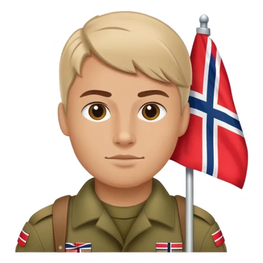 norwegian soldier with flag sticker