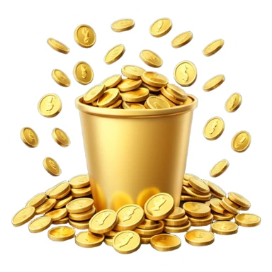 3D icon symbolizing generosity and spending freely, food app context, single object, modern and clean style, soft lighting, isolated, no background
 sticker