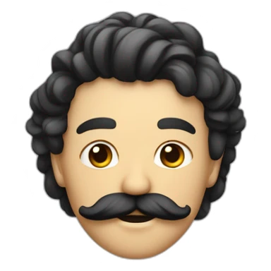 Homme noir avec des tresses collés et un bouc et une moustache sticker