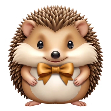 Hedgehog with a bow  sticker