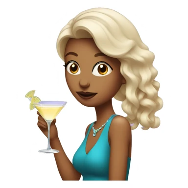 Birthday girl drinking martini sticker