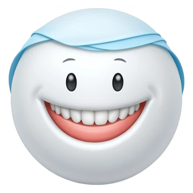 A ball of white dental floss  sticker