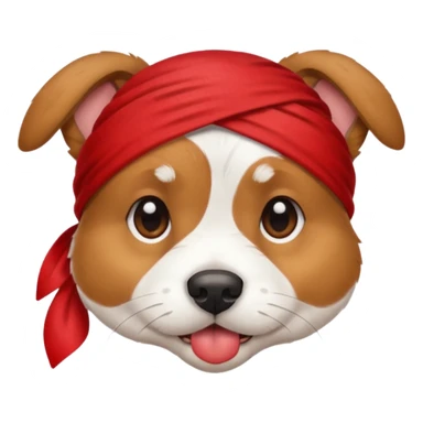 dog with wearing red bandana sticker