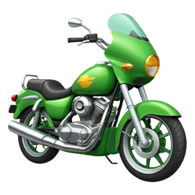 fait moi un emojie en moto vert sticker