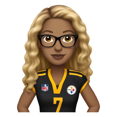steelers nfl jersey beyonce with blonde brown hair light colored glasses sticker