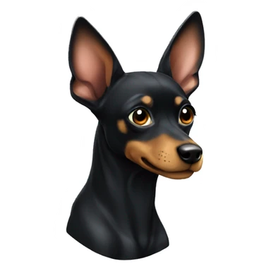 Black mini pincher  sticker