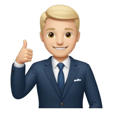 Boss with thumbs up sticker