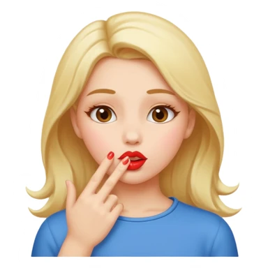 Girl blowing kisses sticker