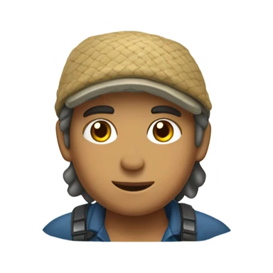 Caucasian fisherman no beard and no mustache in love with Philippine island girl on an island sticker