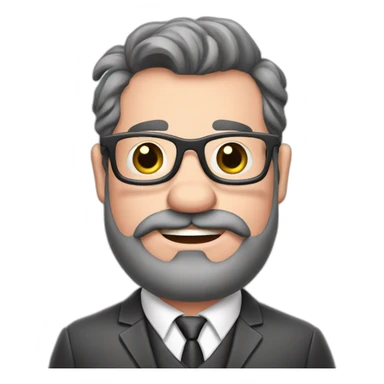 pig-dad-with-beard-cartoon-wearing-suit sticker