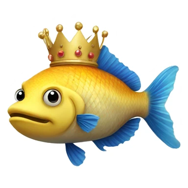 fish with crown sticker