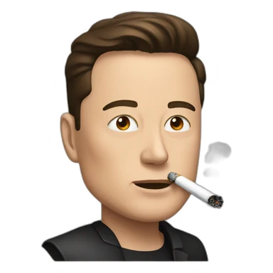 smoking elon musk sticker