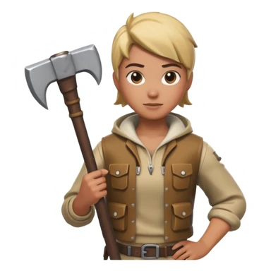 Fortnite skin holding pickaxe  sticker
