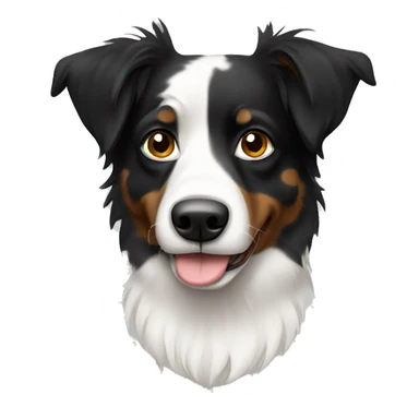 White and black Aussie  sticker