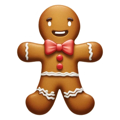gingerbread man with a bow sticker