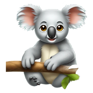 Remange entre un koala et une coccinelle extra mignonne sticker