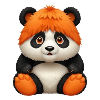 Panda roux orange sticker