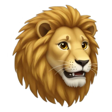 lion au telephone sticker