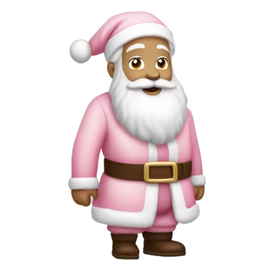 Light Pink Santa Claus with white skin sticker