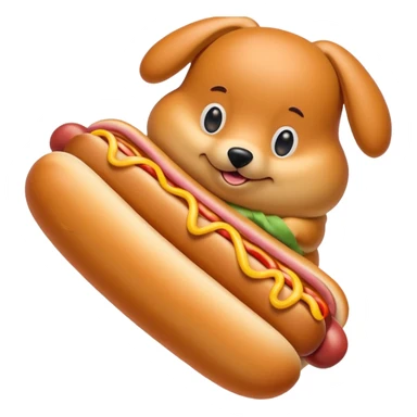 Hot dog holding a eat mean sign sticker