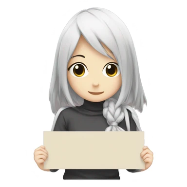 shy anime girl holding sign on which is written Susili sticker