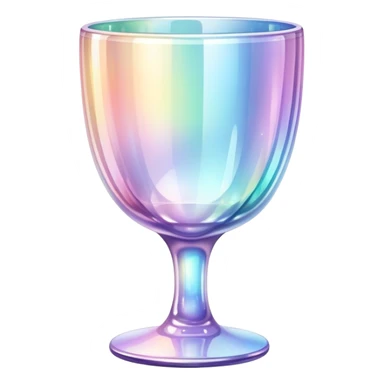 Sparkly glossy Pastel iridescent glass crystal glass cup sticker