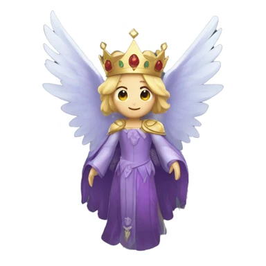 a emoji for discord named FL4V with wings and a crown on the letter F and the server hennway sticker