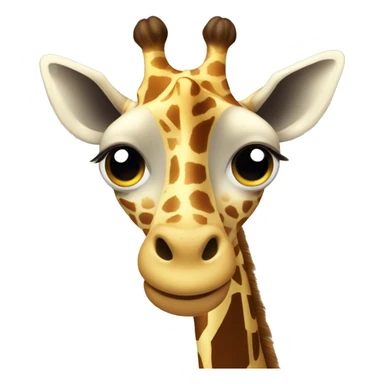 A giraffe turning his head upside down while smiling  sticker
